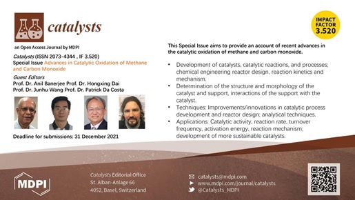 Prof. Junhu Wang is appointed as a member of the Editorial Board of <Catalysts>