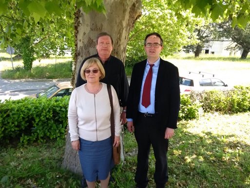 The Associate Editor of MERDJ with Dr. Mira Ristić and Dr. Pierre Emmanuel Lippens in Bordeaux